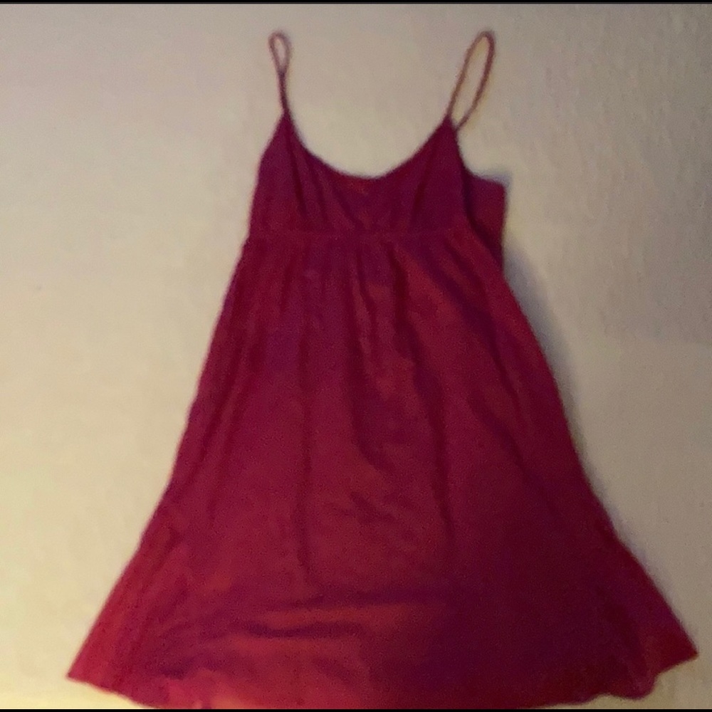 Bright pink polka dot dress